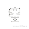 Aluminum alloy door and window sealing strip